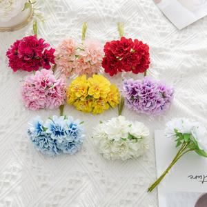 꽃다발 18PCS 인공 꽃 오시 결혼식 파티 크리스마스 장식 홈 수제 화환 선물 스크랩북 공예 공장