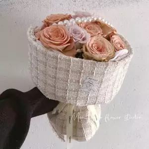 꽃 꽃다발 선물 구디백 부직포 생일 원단 보자기 데코 종이 포장지 트위드