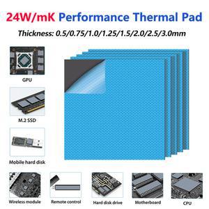 써멀패드 24W MK GPU CPU 패드 방열판 냉각 전도성 실리콘 80x40 100x100mm 단열