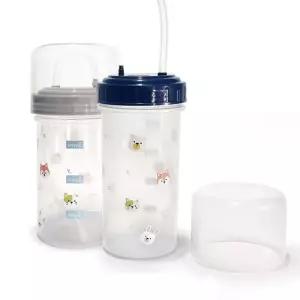 고품질 실리콘 빨대물병 400ml 애니멀 (W9B3C16)