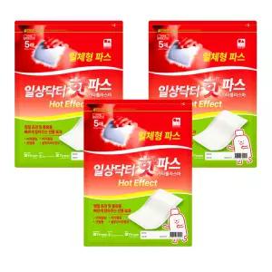 일상닥터 핫파스 일체형 온열 효과 온찜질 5매입 x3팩