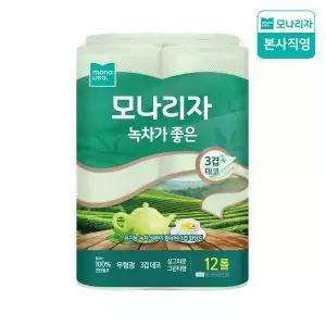 [모나리자] 녹차가좋은 30m*12롤 1팩 천연펄프 화장지