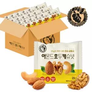 너츠브라더 견과삼총사 아몬드호두캐슈넛 25g 낱봉 60봉
