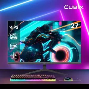 큐빅스 QHD IPS 27인치 모니터 120Hz 게이밍 사무용 컴퓨터 모니터 CX270Q120