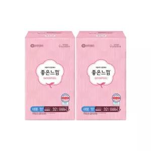좋은느낌 오리지널 울트라 날개 대형 32개입 x 2팩 09078
