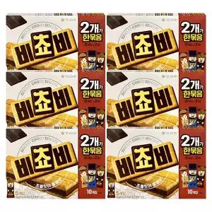 오리온 비쵸비 2번들 250g 6개 비스킷 초코 샌드 스낵