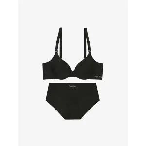 [하프클럽/휠라 언더웨어]에센셜 프리미엄 프리컷 블랙 와이어 브라 세트 (FI4BAG3656FBLK_SKU)