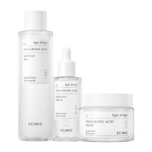 [끈적임NO 수분3스텝] 히아루론산 앰플 스킨 300ml+히아루론산 앰플 세럼+히아루론산 크림