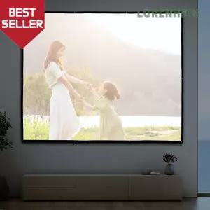 로렌하임 이동형 빔프로젝터 스크린 240X180CM 접이식 휴대형 4:3영상도구