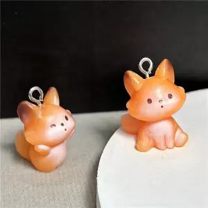 주홍 여우 팬던트 키링만들기재료  폰줄 악세사리부자재
