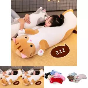 대형 고양이 롱 바디필로우 50cm 수면 쿠션 모찌 찰떡/바디필로우롱쿠션/바디필로우인형/고양이바디필로우