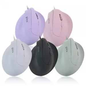 지클릭커 OFFICEPRO OPW07 버티컬 인체공학 무소음 유선 마우스 (블랙)