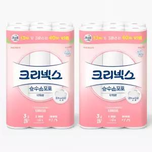 크리넥스 순수소프트 메가롤 40m x 30롤 x 2