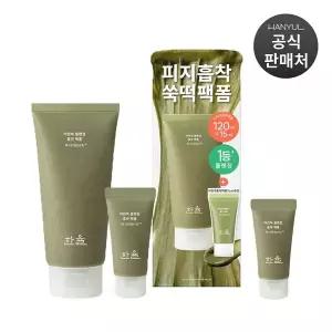 갤러리아 어린쑥 클렌징 흡착 팩폼 120ml + 15ml 기획세트