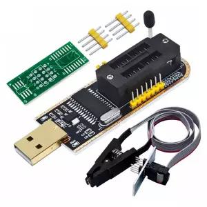 CH341A USB 프로그래머 EEPROM BIOS SPI Flash+SOIC8 집게 포함