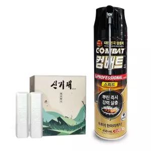 신기패 2개입 + 컴배트 스피드 에어졸450ml 세트 초파리 개미 바퀴벌레약 살충제