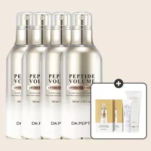 단 1회 사용으로 리프팅효과! 닥터펩티 펩타이드 볼륨 버블 리프팅 프로 에센스 100ml 4개 세트 + 갈락토 클렌징 폼 110ml + 샤쉐 40매 + 모이스트업 선스크린 8ml