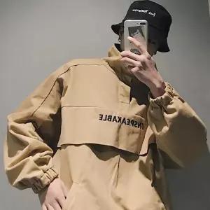 후드 티 오버핏 아노락 반집업 남성 후드 티 스트릿 바람막이 루즈핏 데일리 아우터 풀오버 일상복 간절기