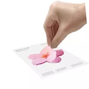 벚나무 꽃잎 모양 점착식 메모지 투명 시트 다이어리 꾸미기 노트 장식 문구