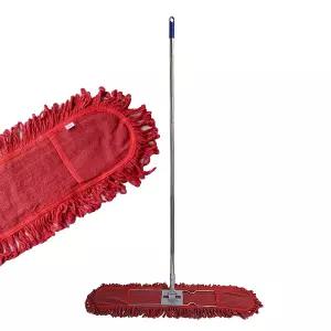 옳은유통 기름적색105cm 스텐120cm 리스킹세트/ 학교 강당 체육관 복도 바닥 기름 밀대 마포 걸레