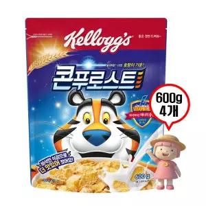 켈로그 콘프로스트 600g 4개 대용량 시리얼 가족용