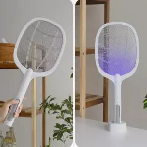 LED 모기트랩 전기모기채 충전식 파리채 캠핑 전기채 모기퇴치기 거치대 트랩모드 캠핑 차박 봉봉샵