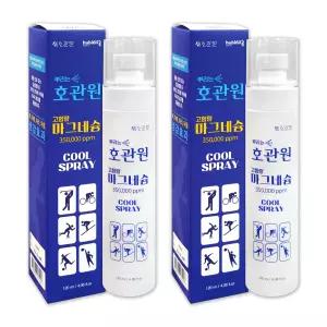 뿌리는 호관원 고함량 마그네슘 스프레이 관절 쿨 마사지 냉감효과 120ml 2개