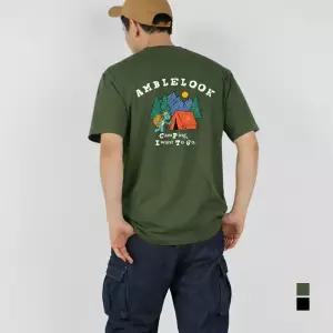 여름반팔티셔츠 프리미엄 면스판 4XL 남녀공용 남자반팔티 AS - 트레킹