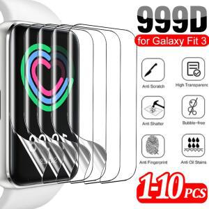 Samsung Galaxy Fit 3 용 소프트 하이드로 겔 필름 Fit3 스크래치 방지 화면 보호기 Smartwatch 보호 (유리 아님)