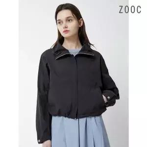 ZOOC 와이드 카라 집업 점퍼 BK Z242MSJ102