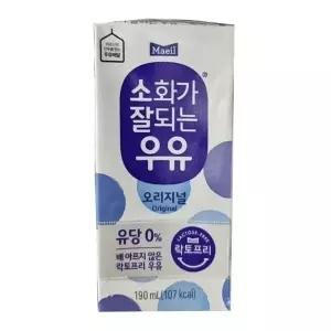 매일 소화가 잘되는 멸균우유 190ml 48팩