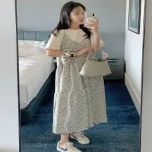 스크런치SET 플라워 뷔스티에 원피스 (one color) 안감OK