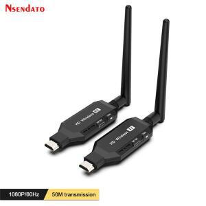HDMI 무선 연장기 50M 1:4 비디오 송수신기 공유 화면 디스플레이 TV 동글 어댑터 (TV/PC용)