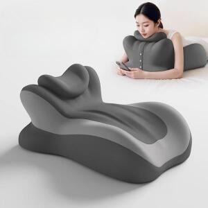 메모리폼 쿠션 수면 베개 침대에 누워서 사용하는 다기능 엎드려 자는 휴대폰 사용 가능