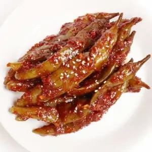 매실 고추지 양념무침 250g 고추장아찌 밥도둑 밑반찬 매콤한 반찬