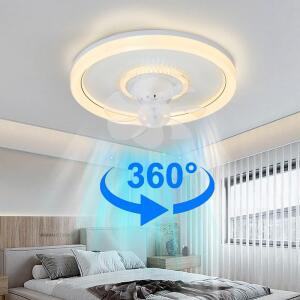 LED 현대식 천장 선풍기 회전 무제한 기능 조명 원격 조정 360 장식 침실 실링팬