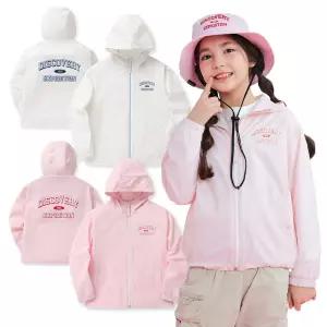 DKWJ51043 키즈 바시티 그래픽(백) 경량 바람막이 자켓
