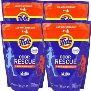 TIDE 오더 레스큐 브라이언 제거 세제 18개입 4팩 운동복 냄세