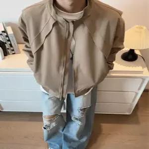 베이지 가을 남친 바람막이 점퍼 잠바 숏 코트 차이나 항공 야상 삼방 admr3