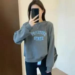 여사친 빈티지 셔츠 티셔츠 맨투맨 프린트 춘추 쇼트 풀오버 라운드 admr3