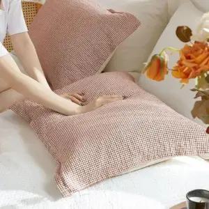 슬림핏 밴딩 순면 베개커버 핑크 밴드베겟잎