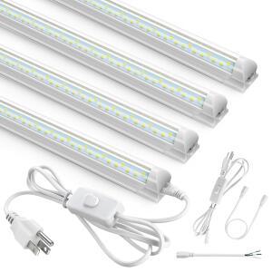 T8 LED 상점 45W 연결 조명 6300LM V자형 4FT 플러그 플레이 6500K