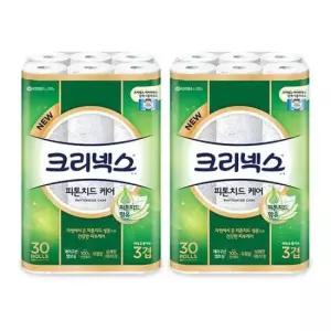 화장지 (무료배송)크리넥스 휴지 숲속의피톤치드 3겹30롤x2개