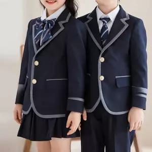 네이비 그레이라인 춘추복 세트 교복 (키즈-성인).