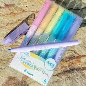 빠이롯트형광펜 파이롯트 프릭션 지워지는 형광펜-Pastel 6색세트