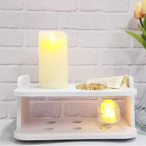 DIY2단벽선반 내구성강한 인테리어선반 인테리어선반 화이트받침대 셀프설치선반대