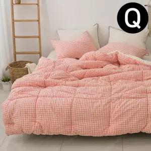 순면 선염 워싱 차렵이불 베개커버세트 퀸 Q 핑크) 퀸이불베개세트 퀸이불베개셋트