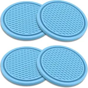 Lxsloet 4PCS 자동차 컵 홀더 코스터 장식 내장된 범용 논슬립 대부분의 차량을 위한 액세서리 충격 방지