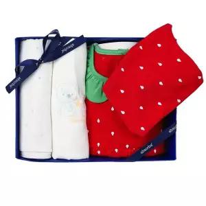 갤러리아 (압소바출산,백일세트)트로이무소바디슈트(모자)+손수건10장세트(