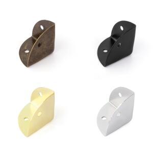 스텐평철 4PCS 1인치 블랙 앤틱 철제 보호대 가드 보호 빈티지 금속 테이블, 장식용 책상 상자용 가구,